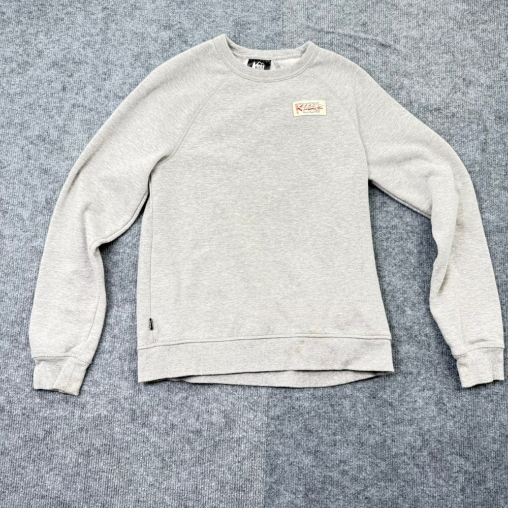 REI Co-op Crewneck Mens XS Gray Cotton Fleece Gorpcore Hiking Outdoor Streetwear